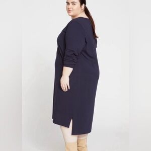 NWT Universal Standard Tesino Long Sleeve Jersey Dress Midnight 2XS/ 6-8